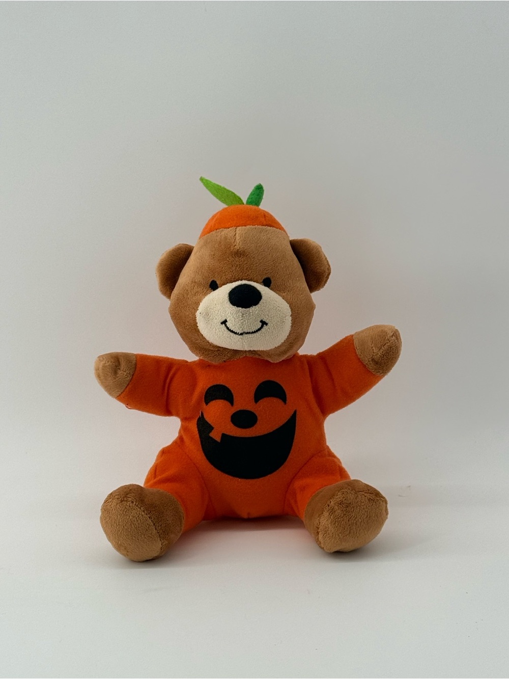 Hallmark Brown Bear in Orange Pumpkin Costume
